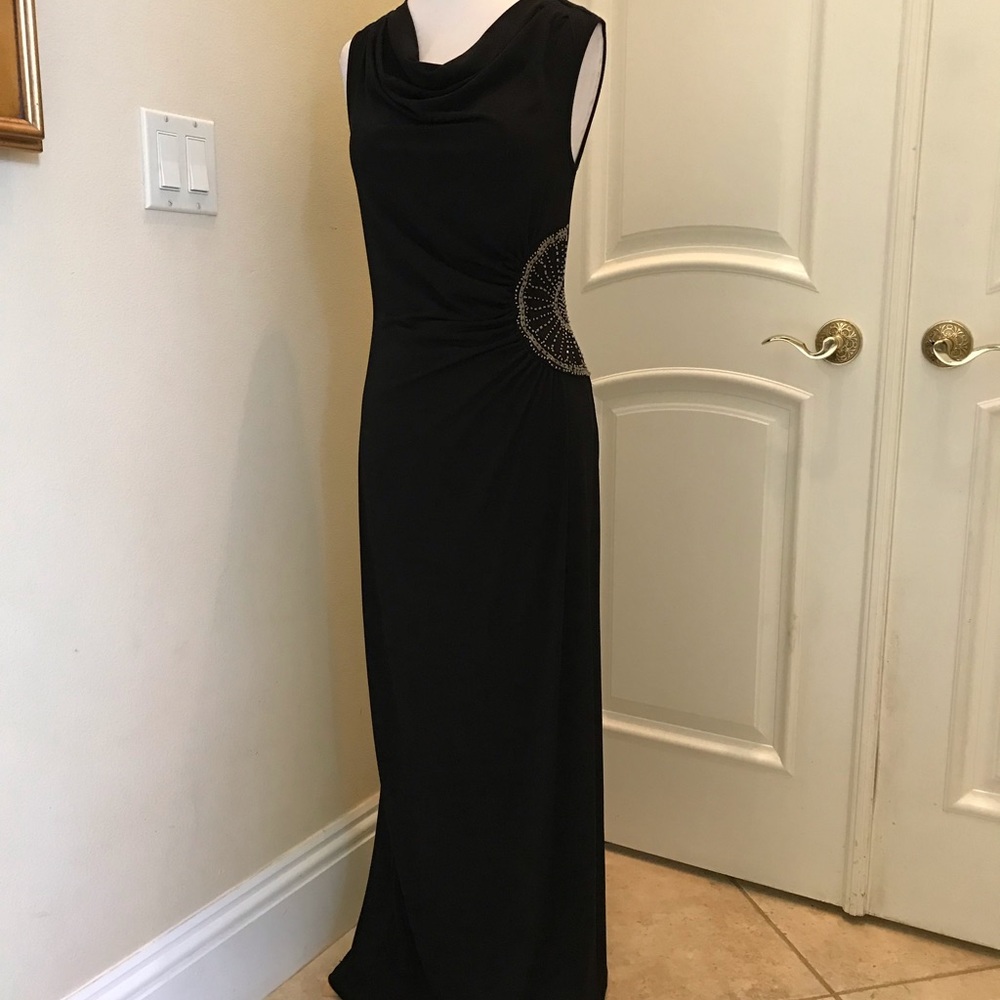 NWT Spence black knit gown with stud details